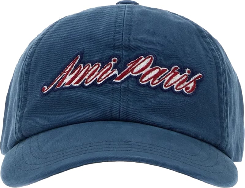 Ami Paris Blue cotton baseball cap