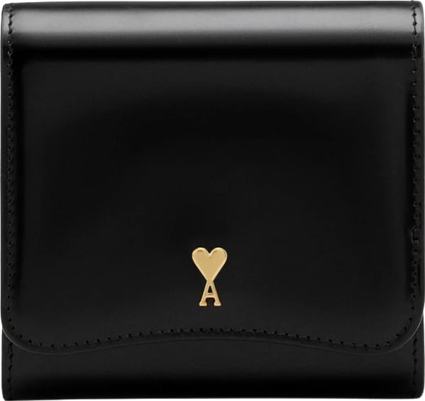 Ami Paris Compact Wallet Women's Black