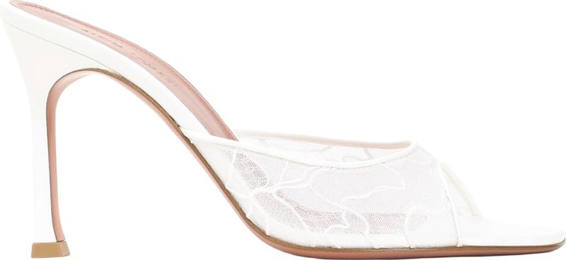 Amina Muaddi Alexa Lace 95 Slippers