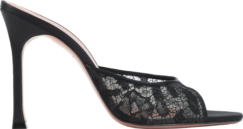 Amina Muaddi Alexa Lace Slipper