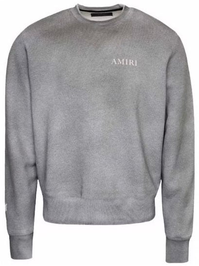 Amiri Aged Puff Logo Crewneck 'Grijs'