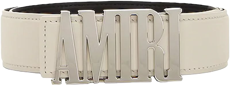 Amiri Nappa 4cm Belt 'Alabaster'