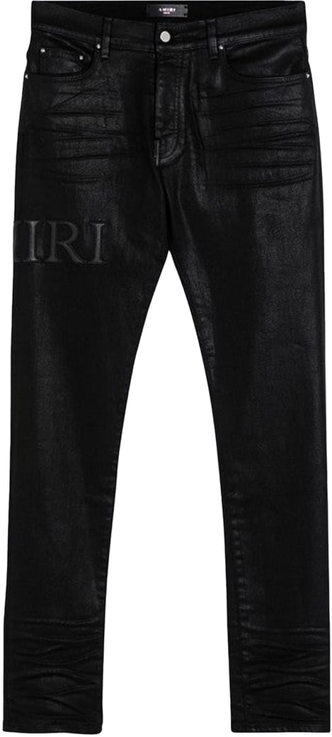 Amiri Serif Logo Jeans 'Zwart'