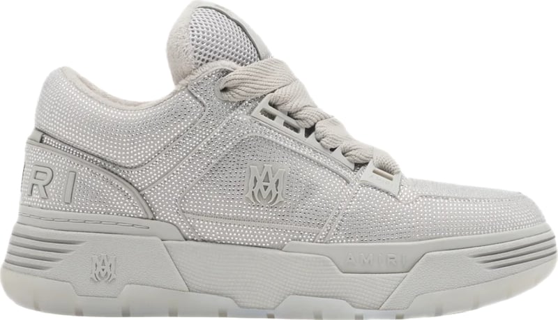 Amiri Brown Crystal MA-1 Man Sneakers Silver Grey