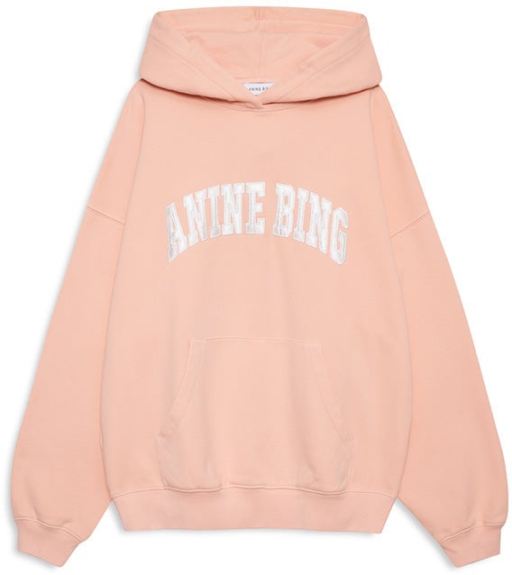 hoodie coral pink logo