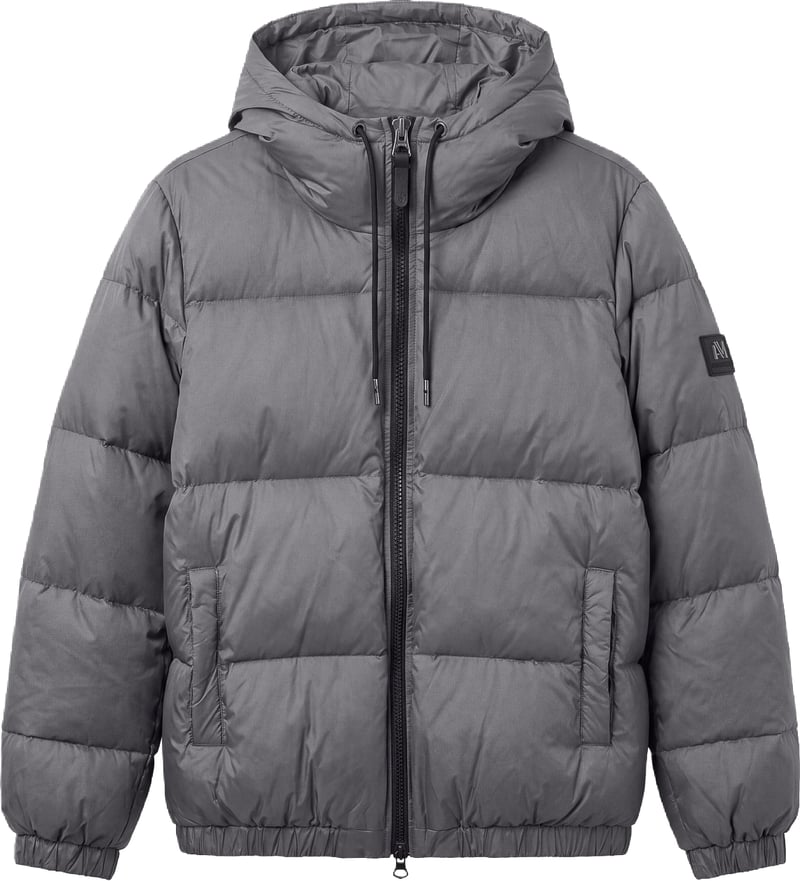 Iron relaxed-fit coat in padded shioze nylon