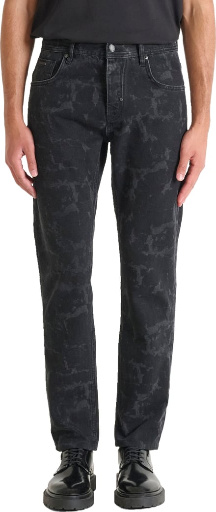 JEANS CLEVE SLIM STRAIGHT FIT IN BLACK BLACK DENIM