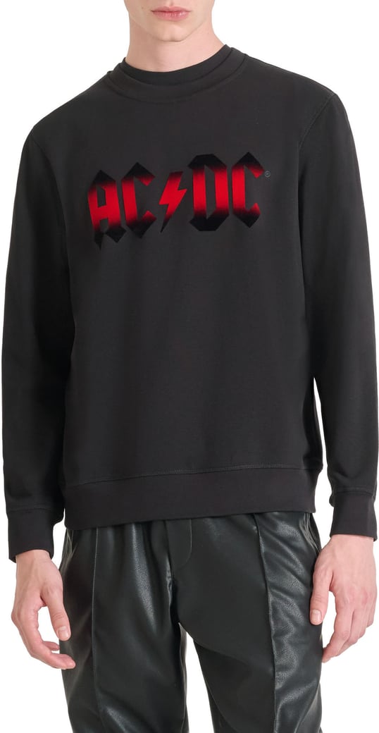 SWEATSHIRT REGULAR FIT WITH FLOCK PRINT