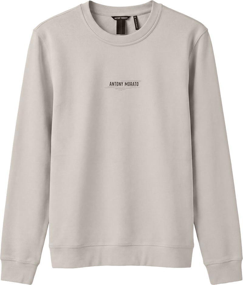 Chalk regular-fit sweatshirt in cotton blend with tiger print on back shoulder and logo