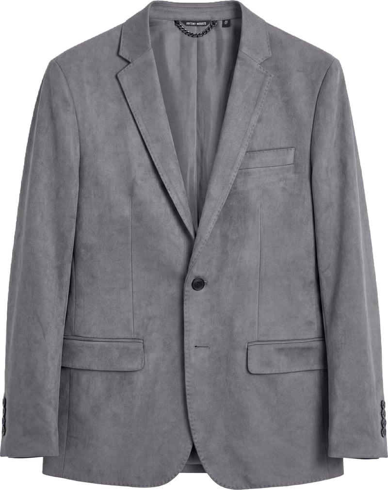"Amira" iron slim-fit jacket in stretch knit with suede effect