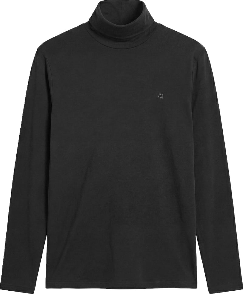 Black relaxed-fit t-shirt in lyocell jersey with print on front