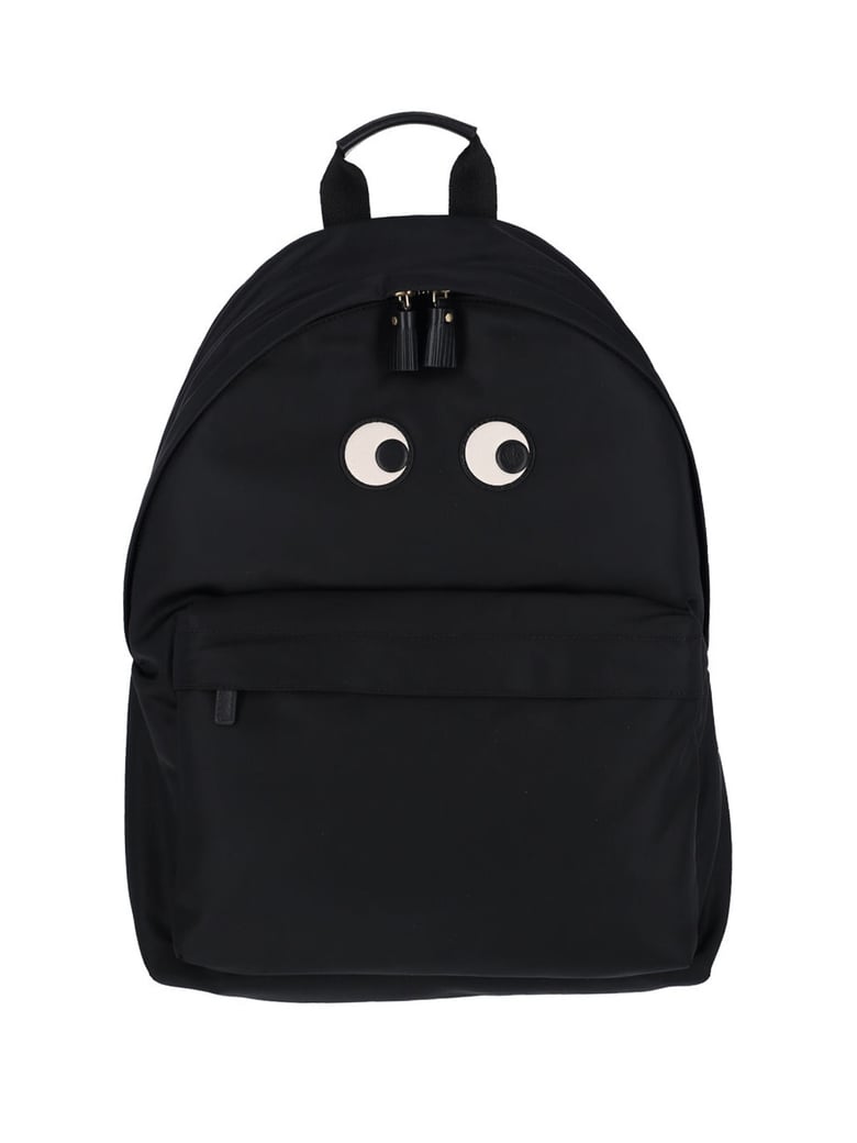 Black Eyes Nylon Double Zip Backpack