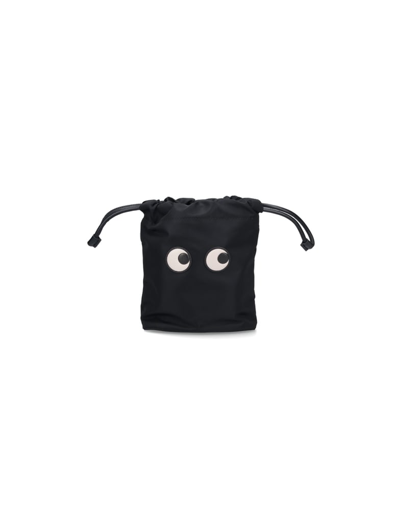 Black Eyes Econyl Drawstring Bucket Pouch