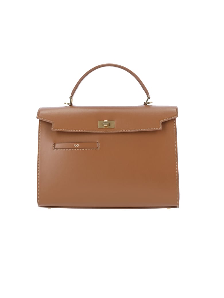 Brown Mortimer Flap Leather Handbag
