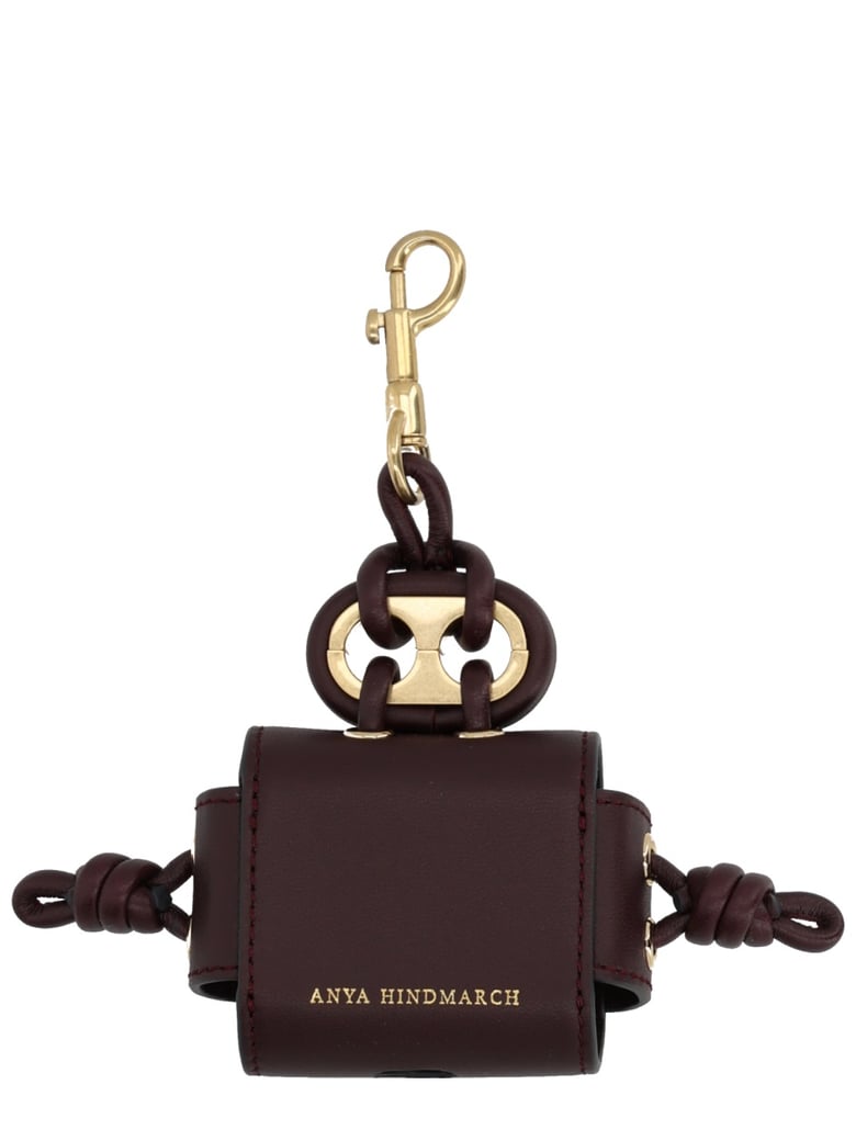 Leather Gold Clasp Earphone Case