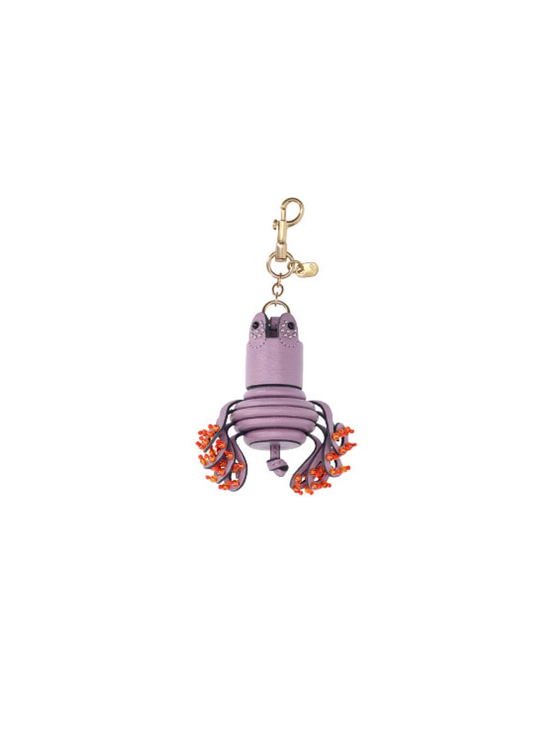 Purple Octopus Goatskin Keychain