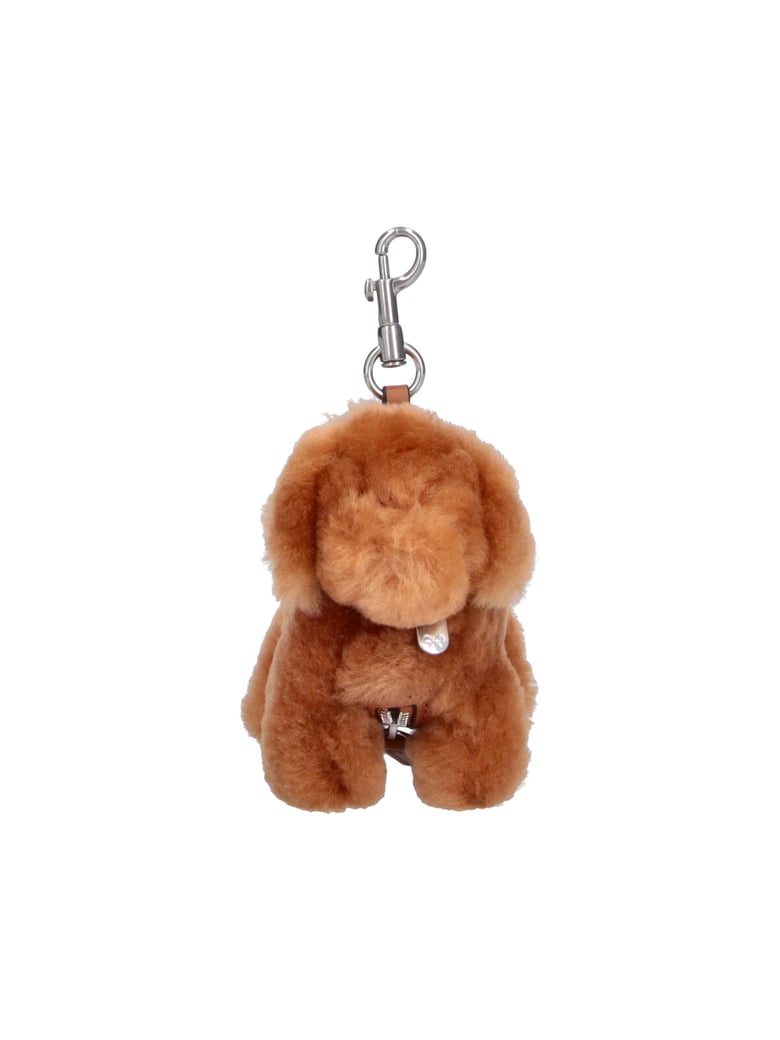 Plush Dog-Shaped Keychain with Detailed Features