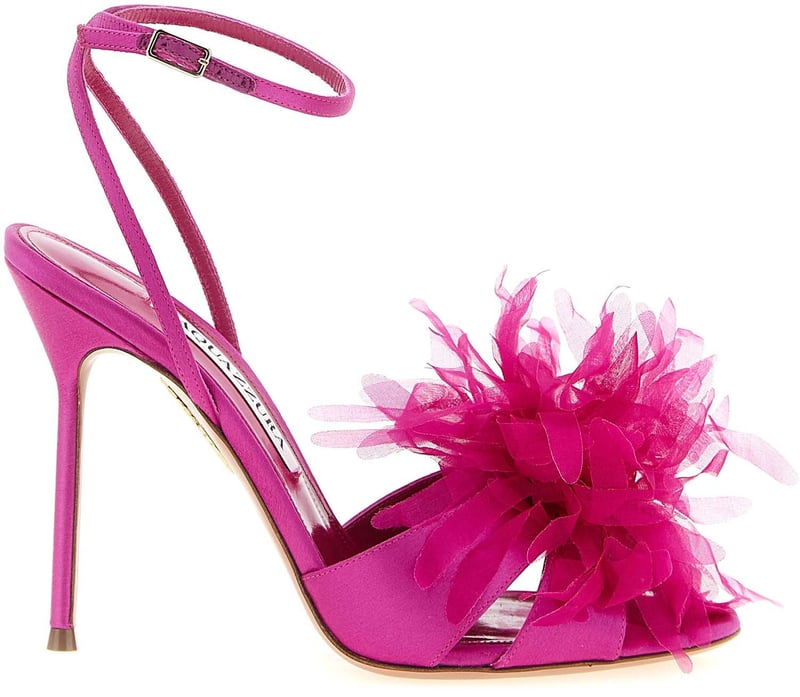 Aquazzura Fuchsia Textile Stiletto Heel Sandals