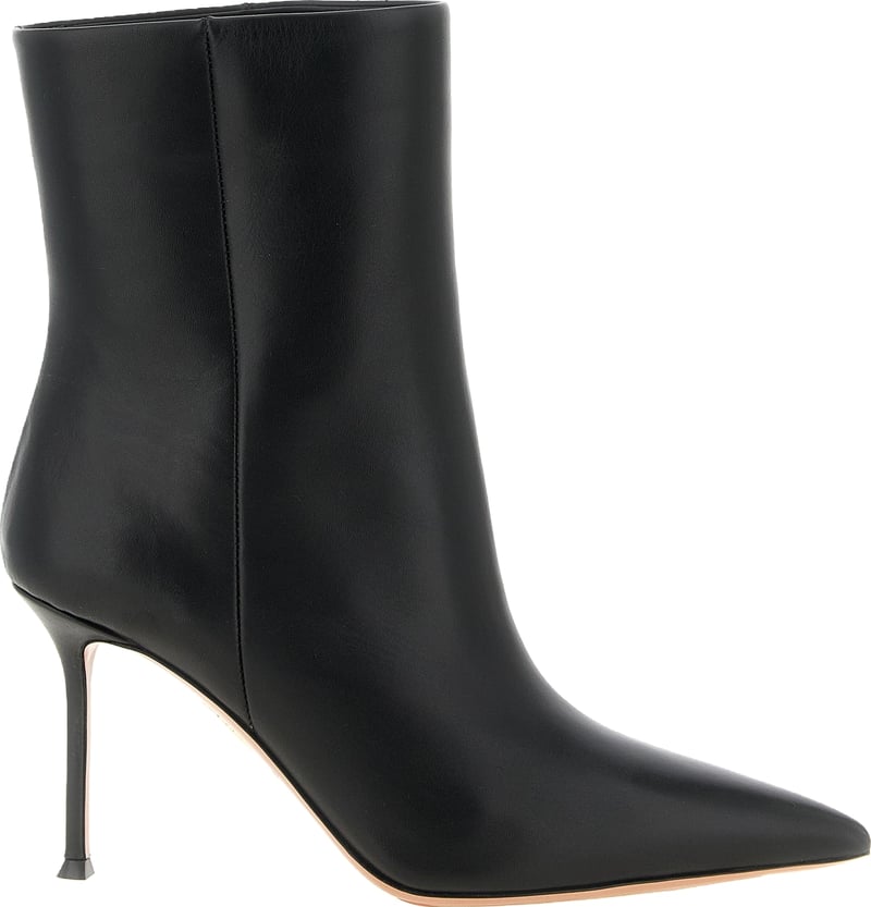 Aquazzura Black Calfskin Ankle Boots