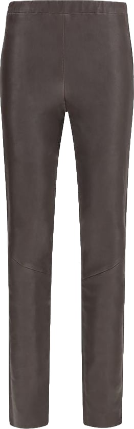 Brown Stretch Nappa Leather Legging Pants