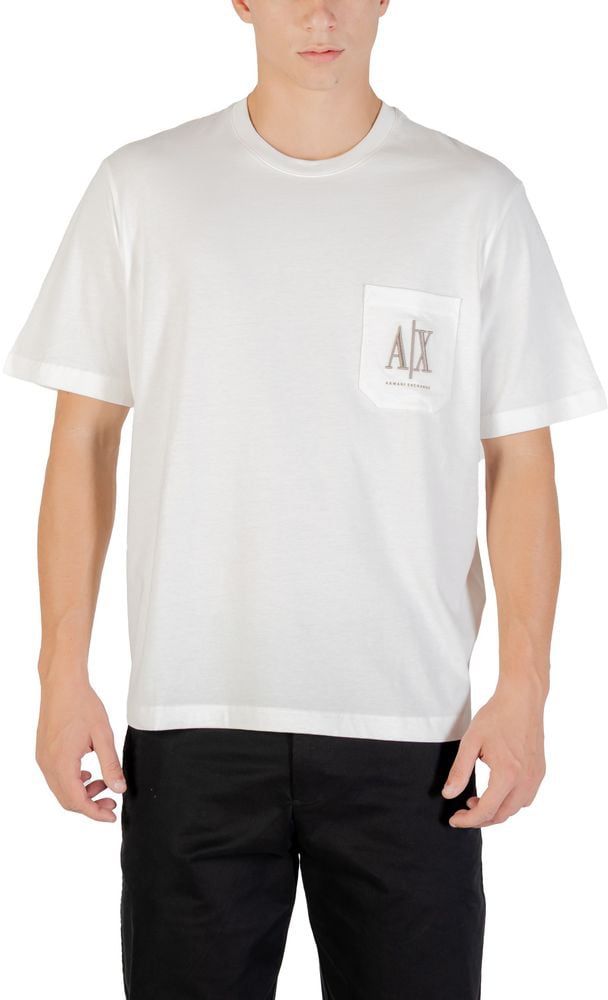 Armani Exchange Cream Cotton T-Shirt