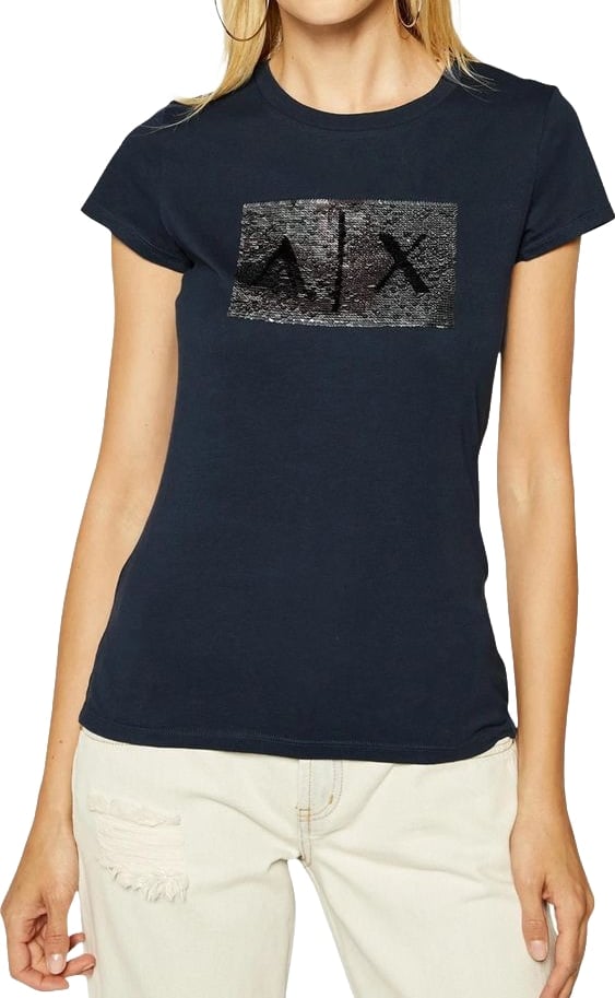 Armani Exchange Blue Cotton T-Shirt