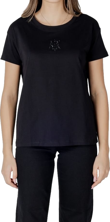 Armani Exchange Black Cotton T-Shirt