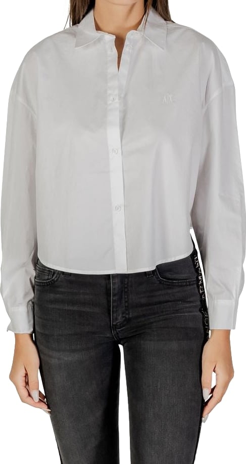 Armani Exchange White Cotton Blouse