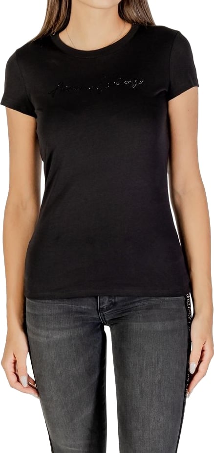 Armani Exchange Black Cotton T-Shirt