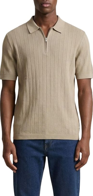 Armani Exchange Beige Cotton Polo Shirt