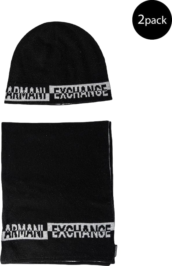 Armani Exchange Black Marabou Scarf