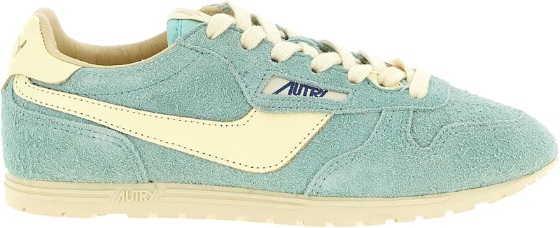 Autry Blue Cowhide Low Top Sneakers