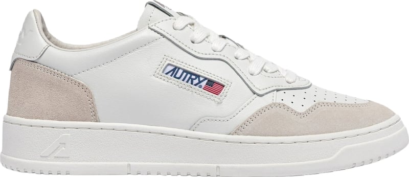 Heren Aulm-Ls30-Medalist Low Man Leat/Suede Totalwht Wit