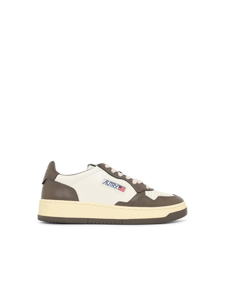 White Chocolate Medalist Low Leather Sneakers