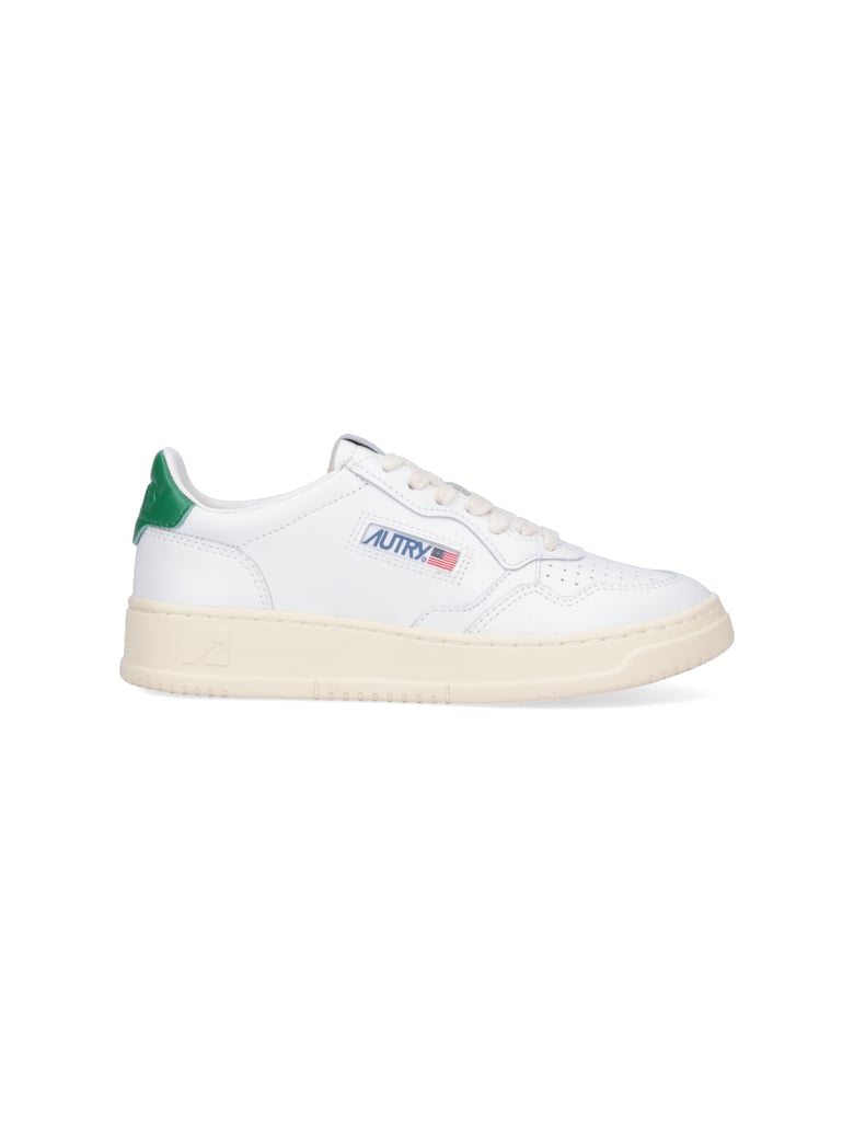 White Medalist Low Leather Sneakers