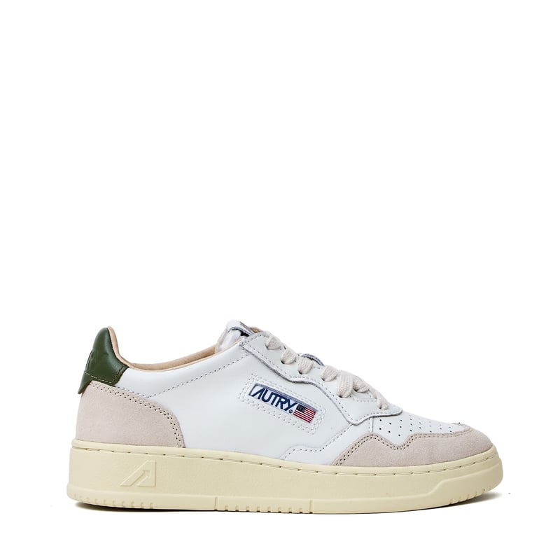 White Bronze Medalist Low Suede Sneakers