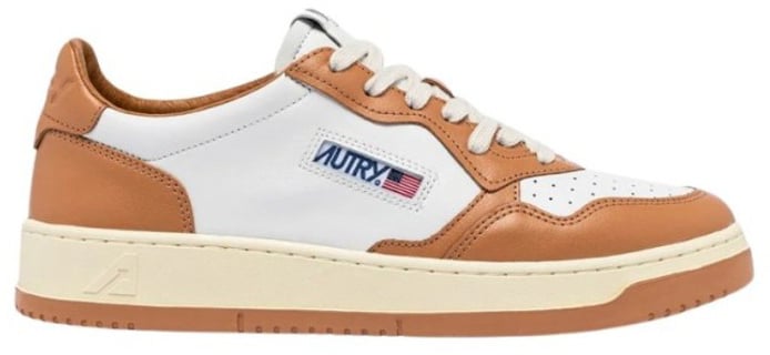 White Sand Medalist Low Leather Sneakers