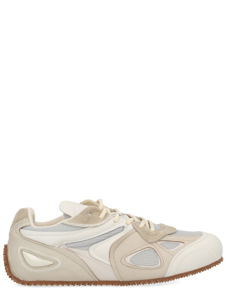 Slow Runner Leather Mesh Sneakers