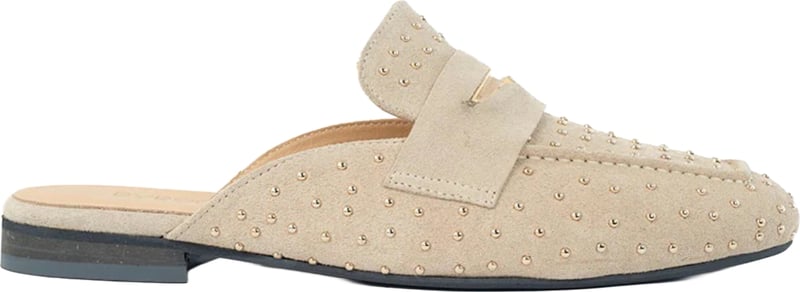Babouche SUZIE beige muiltjes met studs