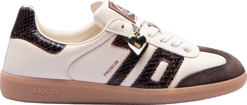 Dames Cloud sneaker met nappa leer Boter/Koffie