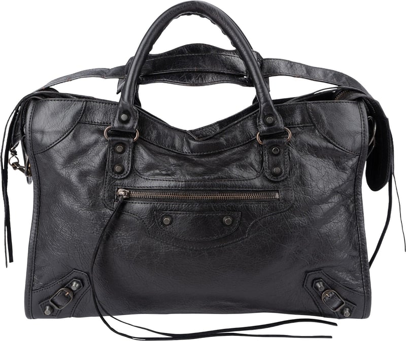Balenciaga Black Leather Classic City Handbag