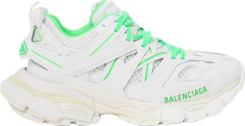 Balenciaga White Green Mesh Track Sneaker