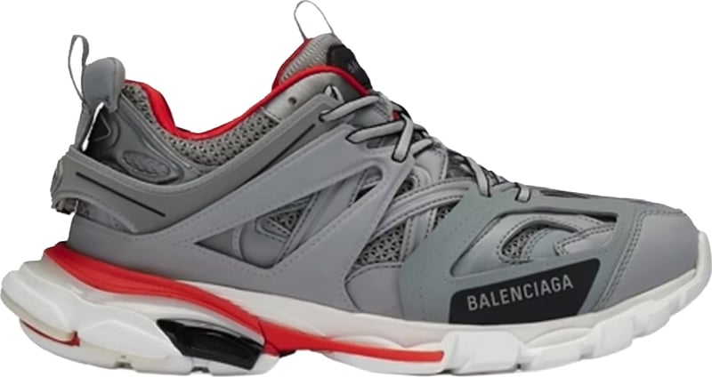 Balenciaga Track LED Men's Sneakers Grey Red