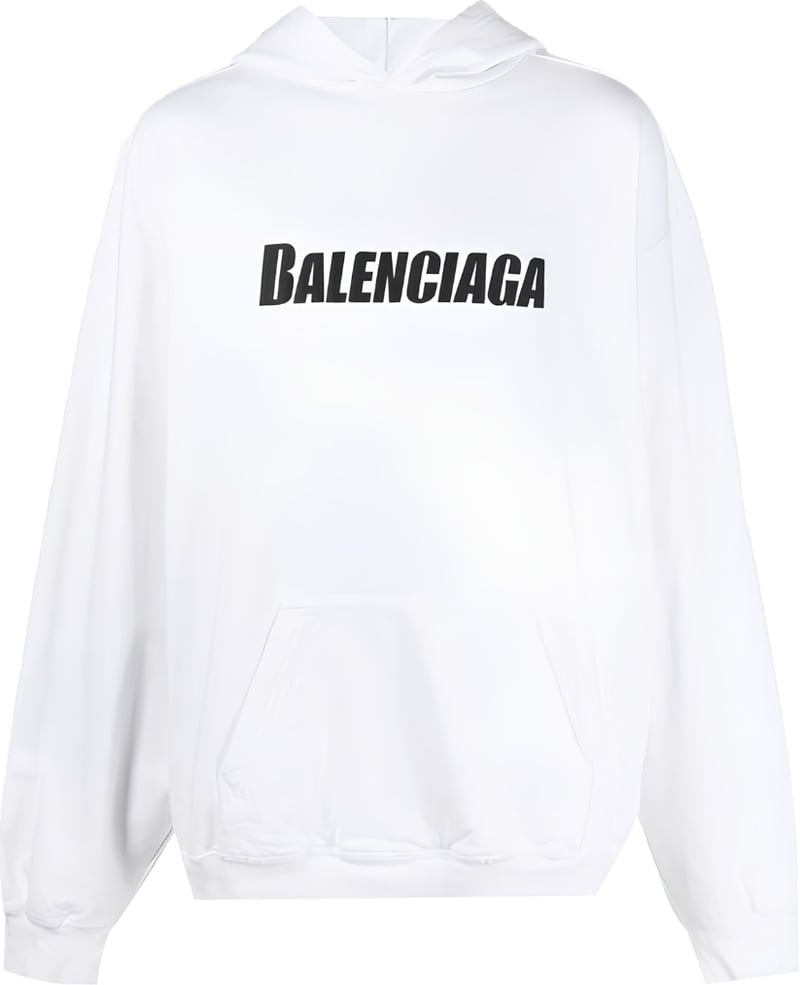 Balenciaga Bold Logo Unisex Hoodie White Black