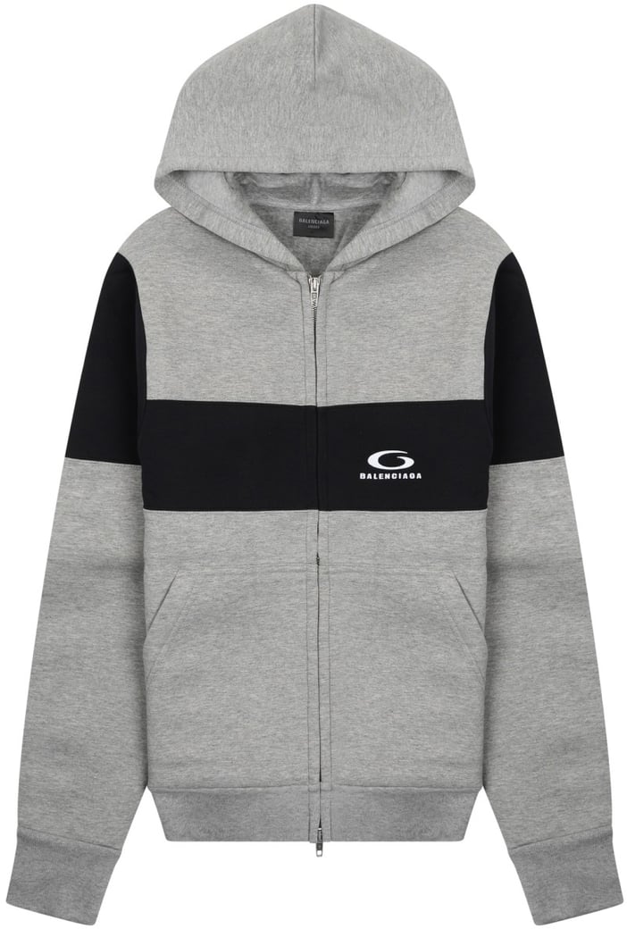 Hooded Sweatshirt With Color-Block Design