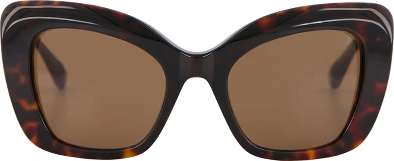 Tortoiseshell Diva Butterfly Oversized Sunglasses