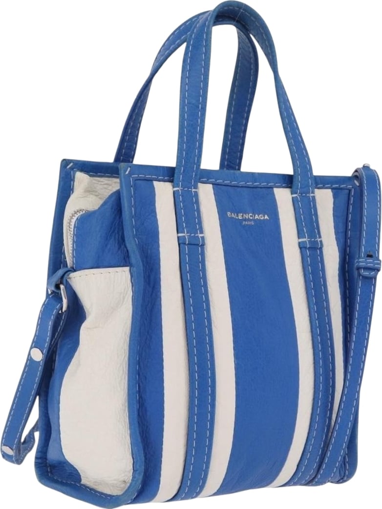 Balenciaga Bazar Convertible Striped Leather XS