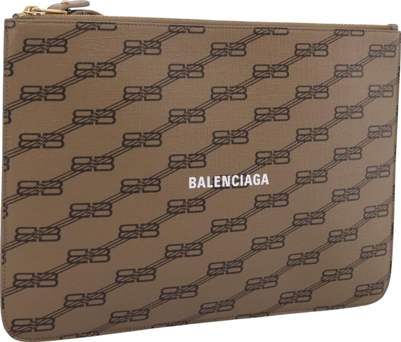 Balenciaga Signature Pouch Monogram PVC Leather Medium