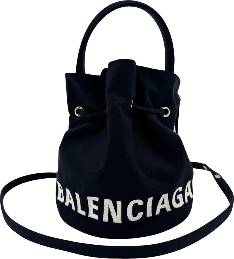 Balenciaga Wheel Drawstring Bucket Nylon XS