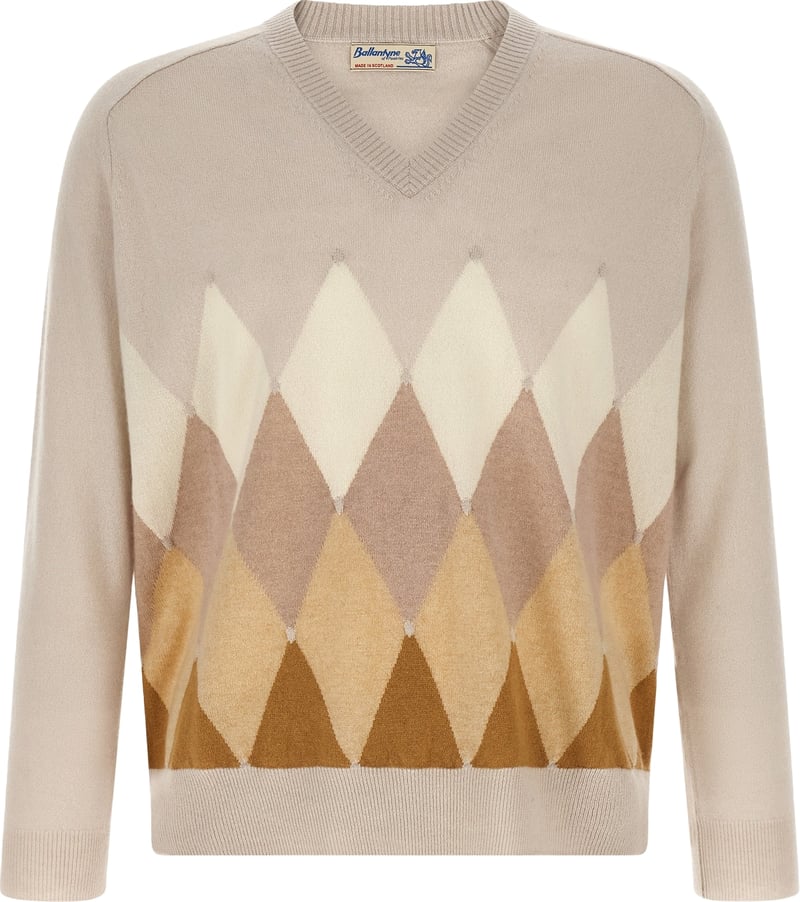 Ballantyne Beige Cashmere Cardigan